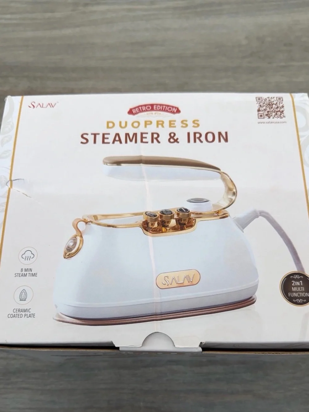 Salas IS-900 Retro Edition Duopress Steamer and Iron Pearl